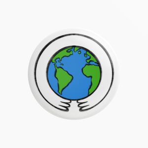 pin badge hug earth