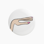 Pin badge hand