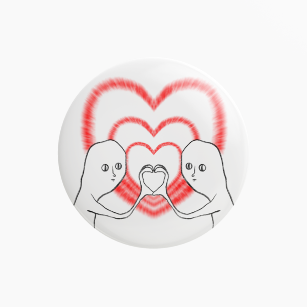 Pin badge weird beating heart