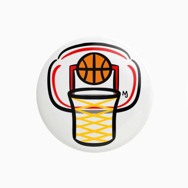 pin badge Basketball hoop