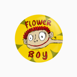 pin badge flower boy