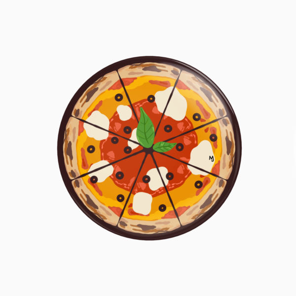 Pizza pin badge