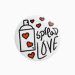 Spread love pin badge